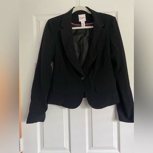 Candies black blazer. Size large. Only worn a few times
